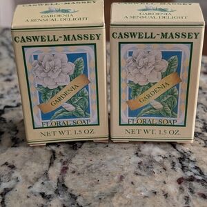 Caswell-Massey Vintage GARDENIA hand soap 1.5oz Set Of 2~New/Unopened